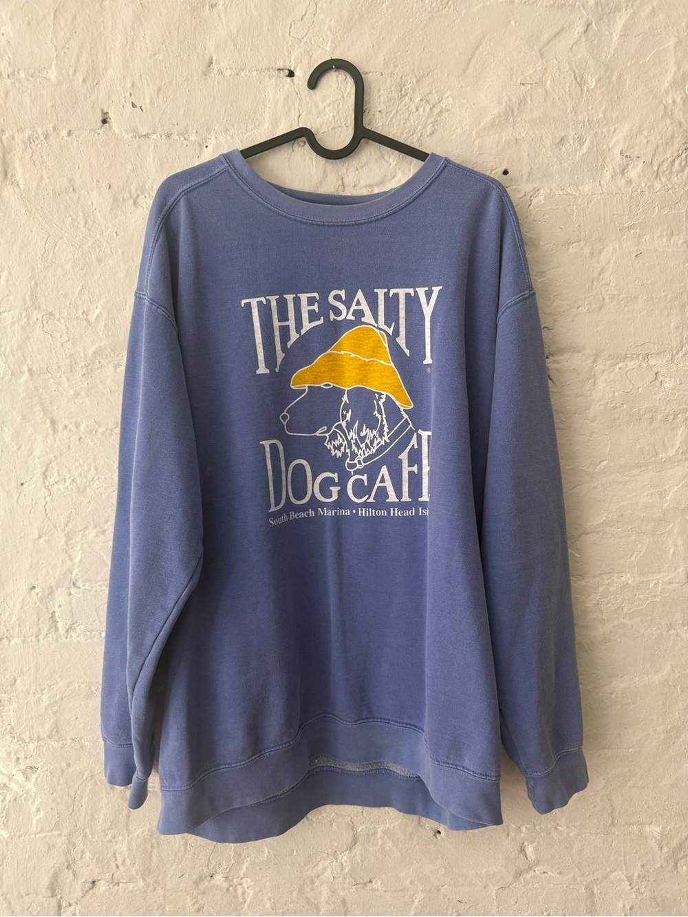 The Salty Dog Cafe Graphic Pullover - Blue with Yellow Accent - Picture 1 of 2